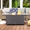 Costway 133 Gallon Patio Rattan Storage Deck Box Container Wheel Handle W/Liner